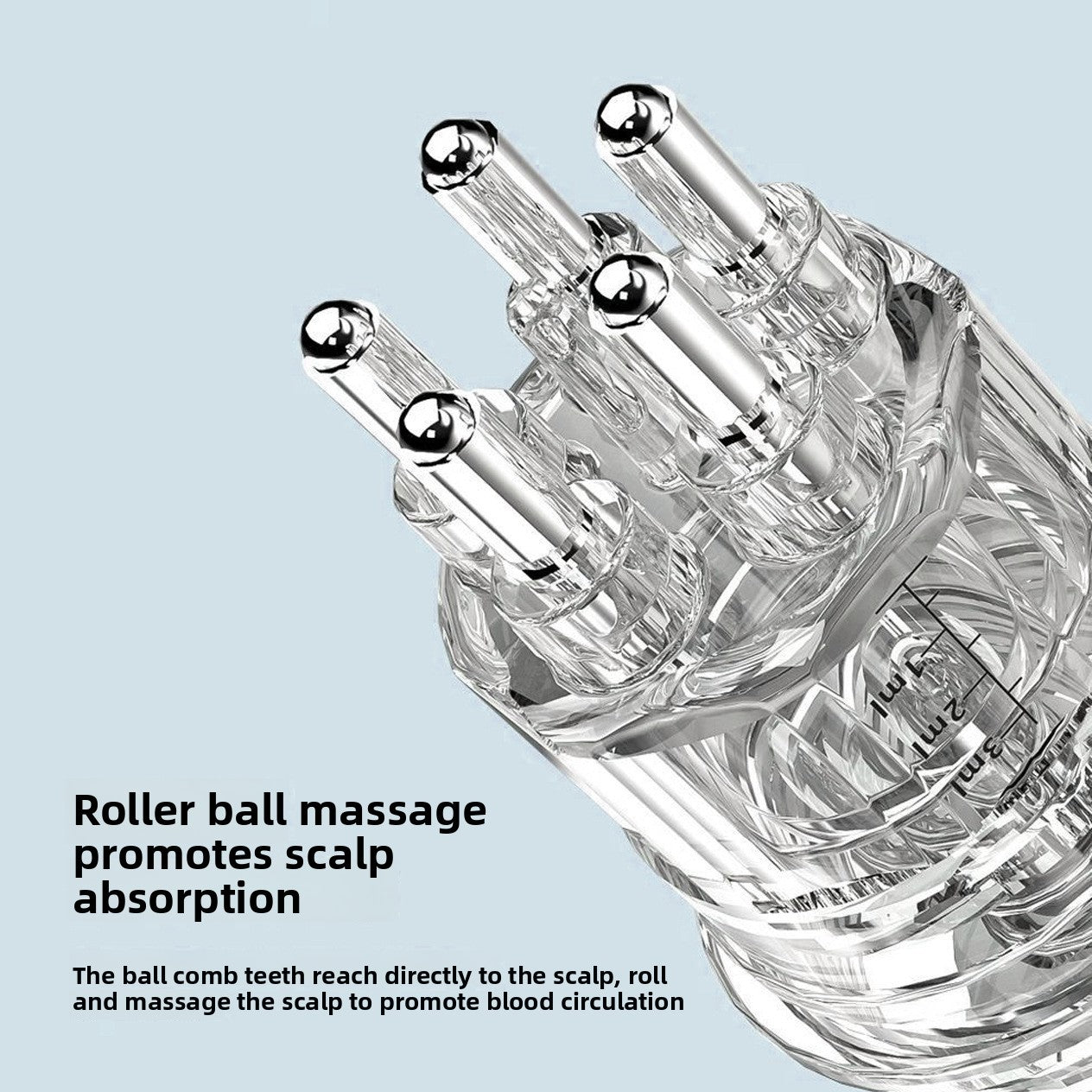 Scalp Liquid Applicator with Roller Ball